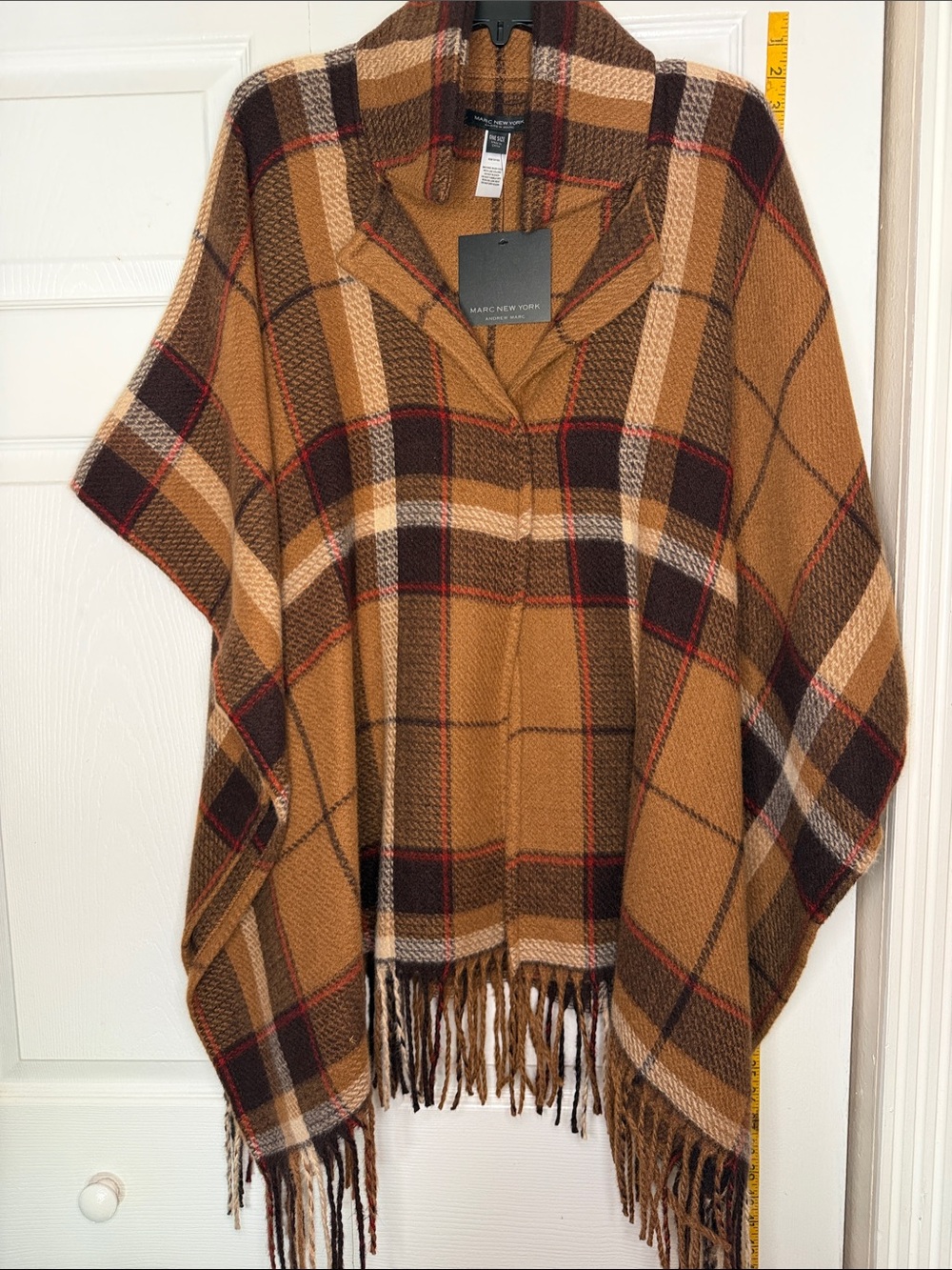 Marc Jacob’s Poncho in Brown Plaid